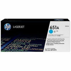 HP 651A (CE341A) Original Laser Toner Cartridge - Single Pack - Cyan - 1 Each - Large