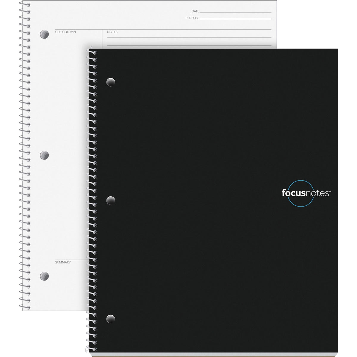 Oxford Idea Collective FocusNotes Wirebound Notebook - Quarto - 100 Sheets - Wire Bound - 20 lb Basis Weight - Quarto - 9" x 11" Sheet Size - White Paper - Acid-free, Perforated - 1 Each