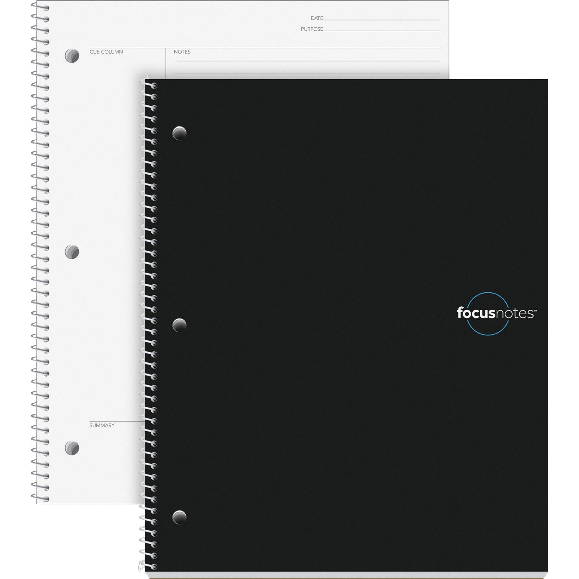 Oxford Idea Collective FocusNotes Wirebound Notebook - Quarto - 100 Sheets - Wire Bound - 20 lb Basis Weight - Quarto - 9" x 11" Sheet Size - White Paper - Acid-free, Perforated - 1 Each