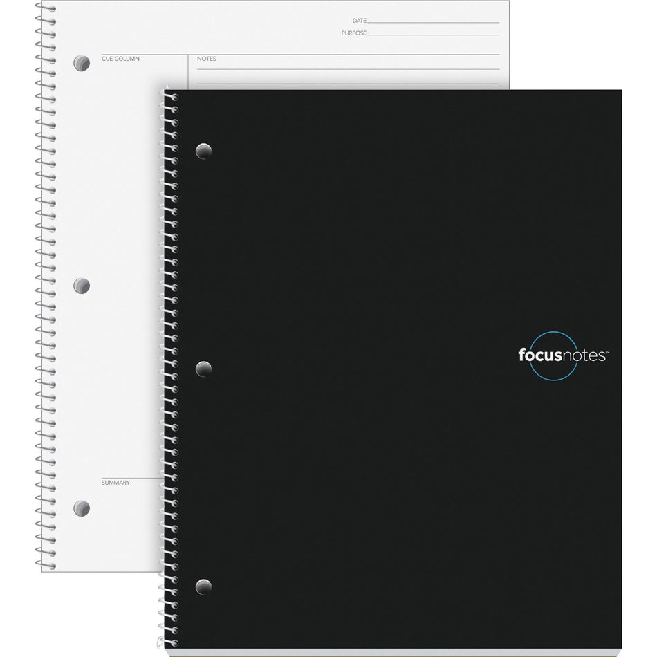 Oxford Idea Collective FocusNotes Wirebound Notebook - Quarto - 100 Sheets - Wire Bound - 20 lb Basis Weight - Quarto - 9" x 11" Sheet Size - White Paper - Acid-free, Perforated - 1 Each