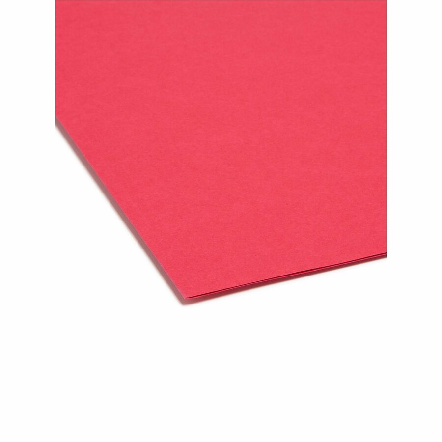 Smead SuperTab 1/3 Tab Cut Legal Recycled Top Tab File Folder - 8 1/2" x 14" - 3/4" Expansion - Top Tab Location - Assorted Tab Position - 14 pt. - 1 Plys - Blue, Red, Green, Yellow - Heavyweight, Durable - 10% Recycled - 50 / Box