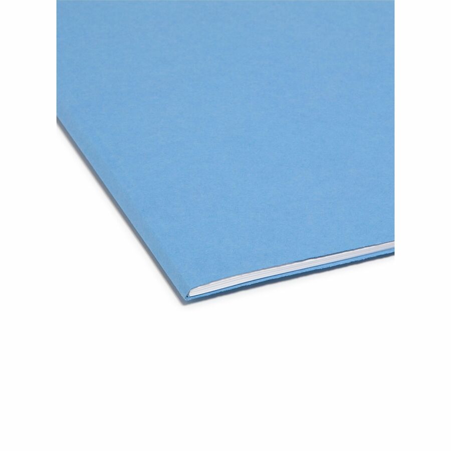 Smead SuperTab 1/3 Tab Cut Letter Recycled Top Tab File Folder - 8 1/2" x 11" - 3/4" Expansion - Top Tab Location - Assorted Tab Position - 14 pt. - 1 Plys - Blue, Red, Green, Yellow - Heavyweight, Durable - 10% Recycled - 50 / Box