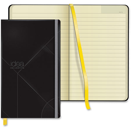 TOPS Idea Collective Wide-ruled Journal - 240 Sheets - Book Bound - 8 1/4" x 5" Sheet Size - 0.63" Height x 5" Width x 8.3" Length - Cream Paper - Black Cover - Durable Cover, Elastic Band, Acid-free - 1 Each