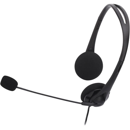 Compucessory Stereo Headphones with Mic - Lightweight Wired Headset