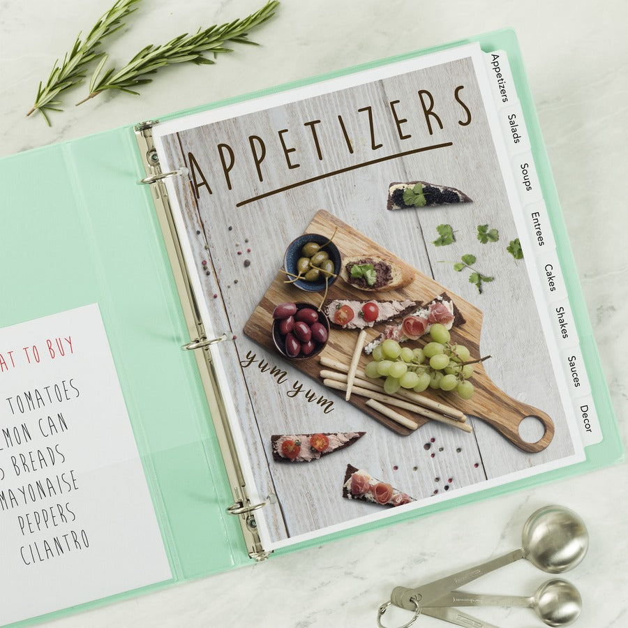 Avery® Customizable Print-On Dividers - 200 x Divider(s) - 8 Print-on Tab(s) - 8 - 8 Tab(s)/Set - 8.5" Divider Width x 11" Divider Length - 3 Hole Punched - White Paper Divider - White Paper Tab(s) - 20% Recycled - 25 / Box