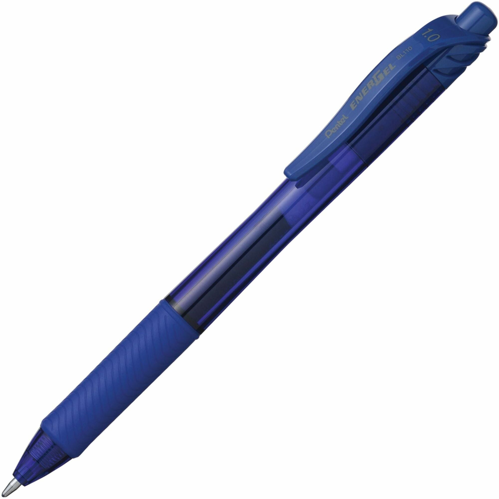 EnerGel EnerGel-X Retractable Gel Pens - 1 mm Bold Pen Point - Refillable - Retractable - Blue Ink - Gel-based - Blue Barrel - Metal Tip - 1 Each