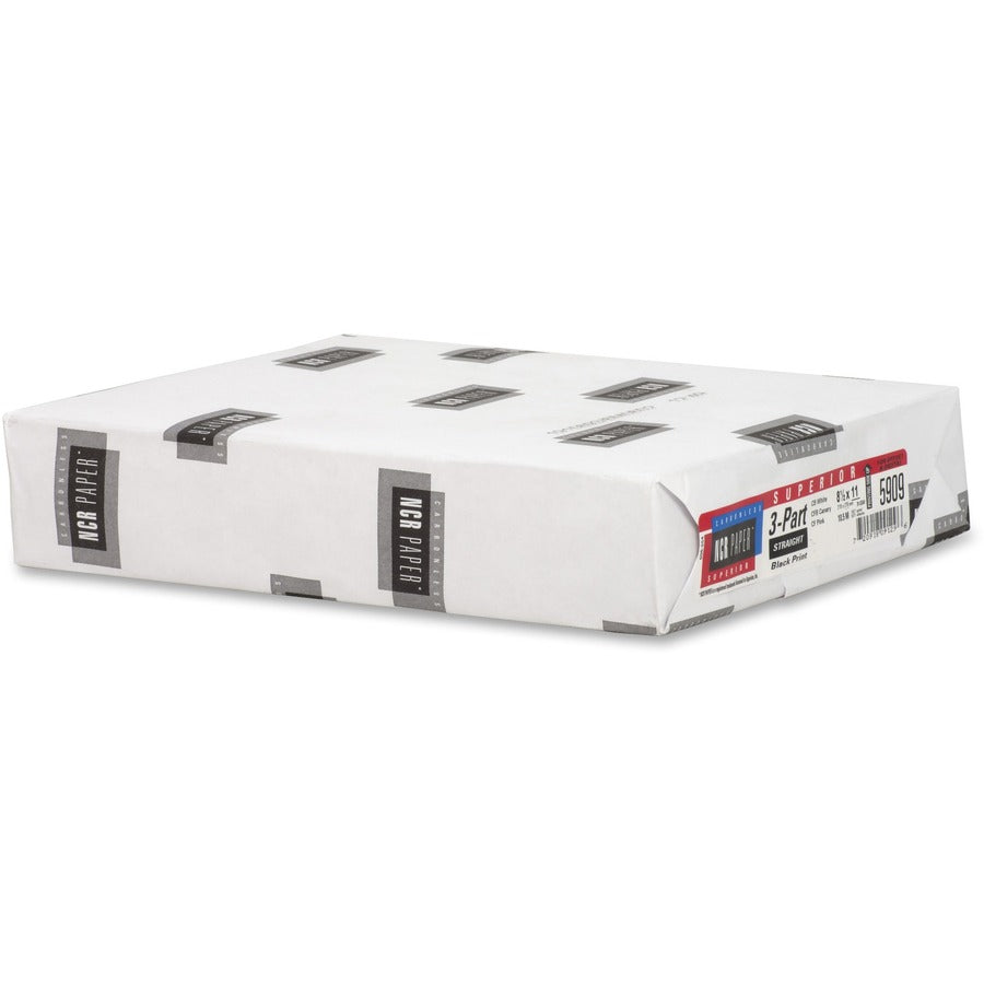 NCR Paper Superior 3-part Straight Carbonless Paper - White - Right