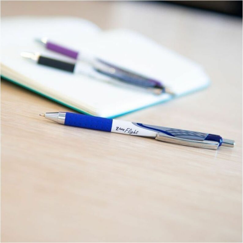Zebra Z-Grip Flight Retractable Pens - 1.2 mm Bold Pen Point - Retractable - Blue Ink - 1 Each