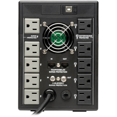 Tripp Lite series OmniSmart OMNI1500LCDT 1500VA Tower UPS - Rear