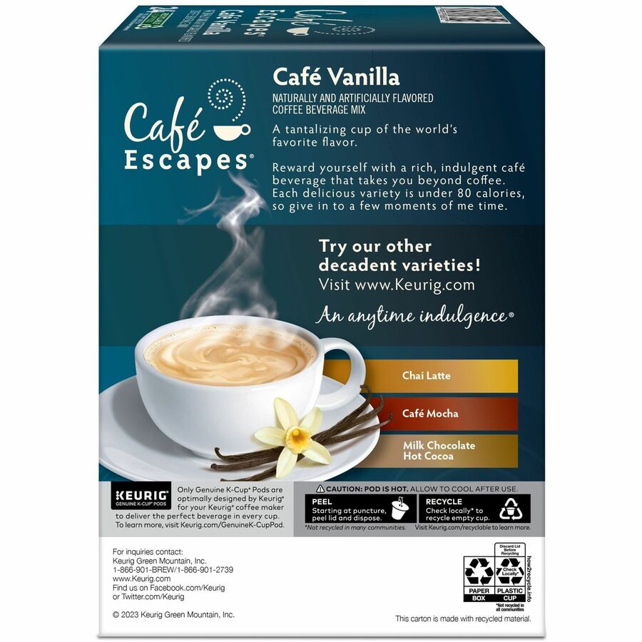 Caf&eacute; Escapes&reg; K-Cup, Pod Cafe Vanilla Coffee - Alternate-Image5