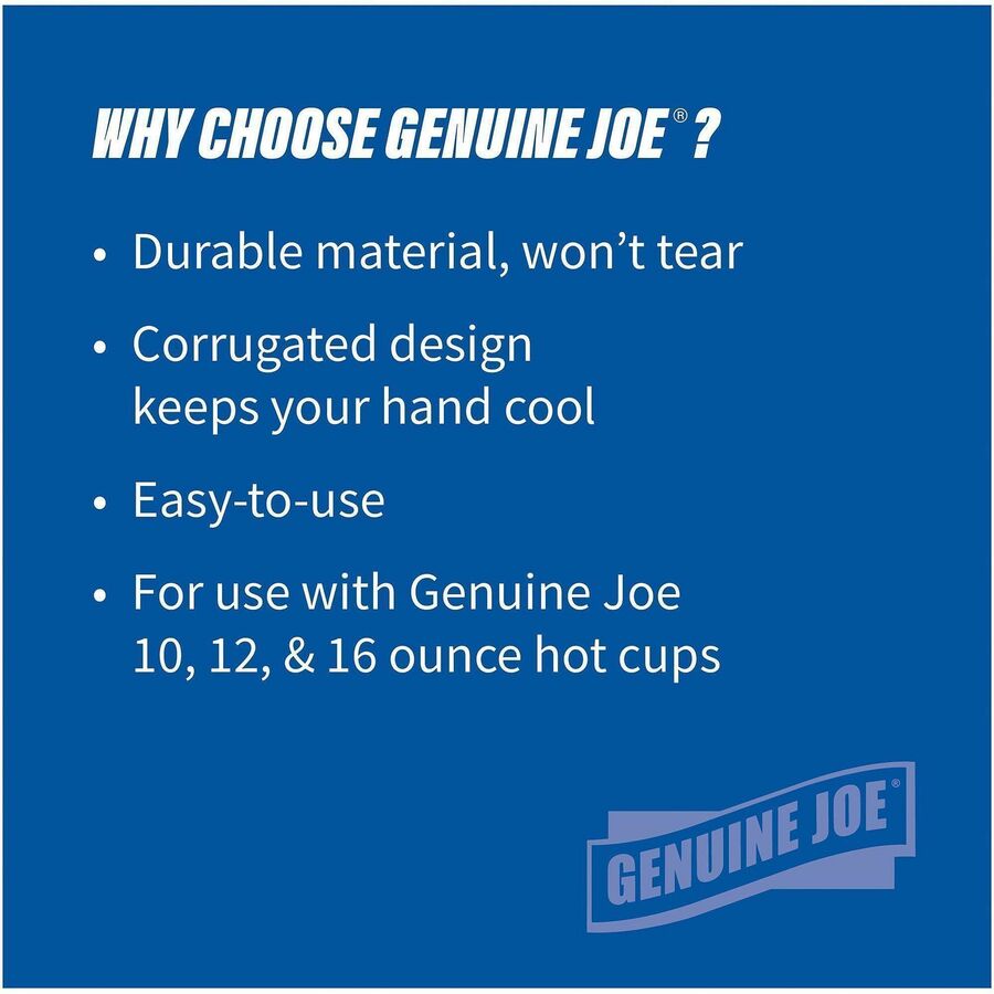 Genuine Joe Protective Corrugated Cup Sleeves - Alternate-Image3