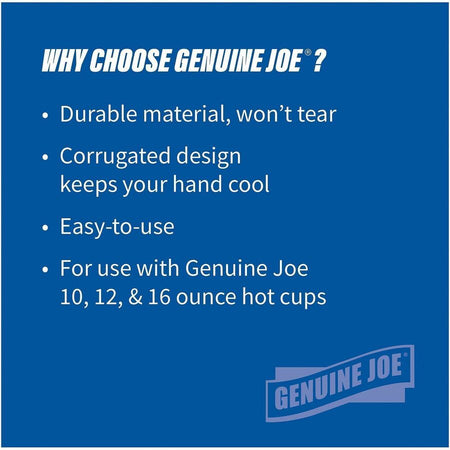 Genuine Joe Protective Corrugated Cup Sleeves - Alternate-Image3