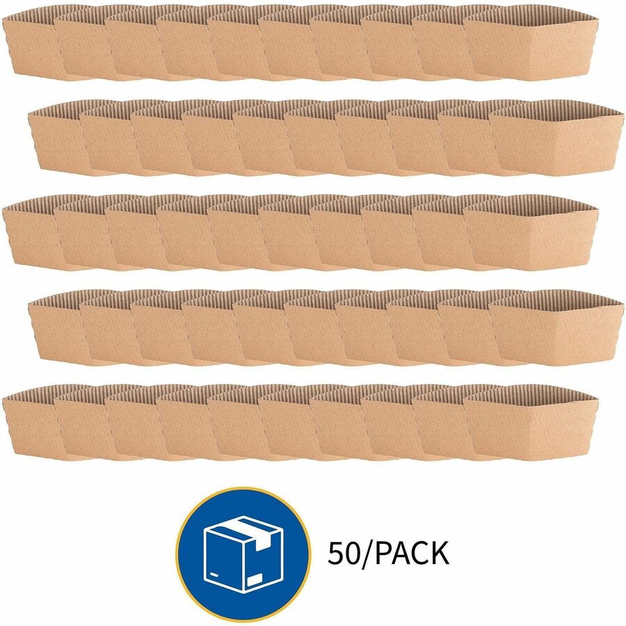 Genuine Joe Protective Corrugated Cup Sleeves - Alternate-Image5