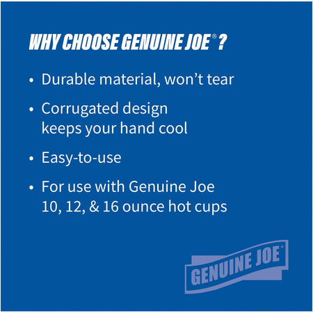 Genuine Joe Protective Corrugated Cup Sleeves - Alternate-Image2