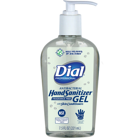 Dial Hand Sanitizer - 7.50 fl oz - Pump Bottle Dispenser - Kill Germs - Hand - Clear - Fragrance-free, Dye-free - 1 Each