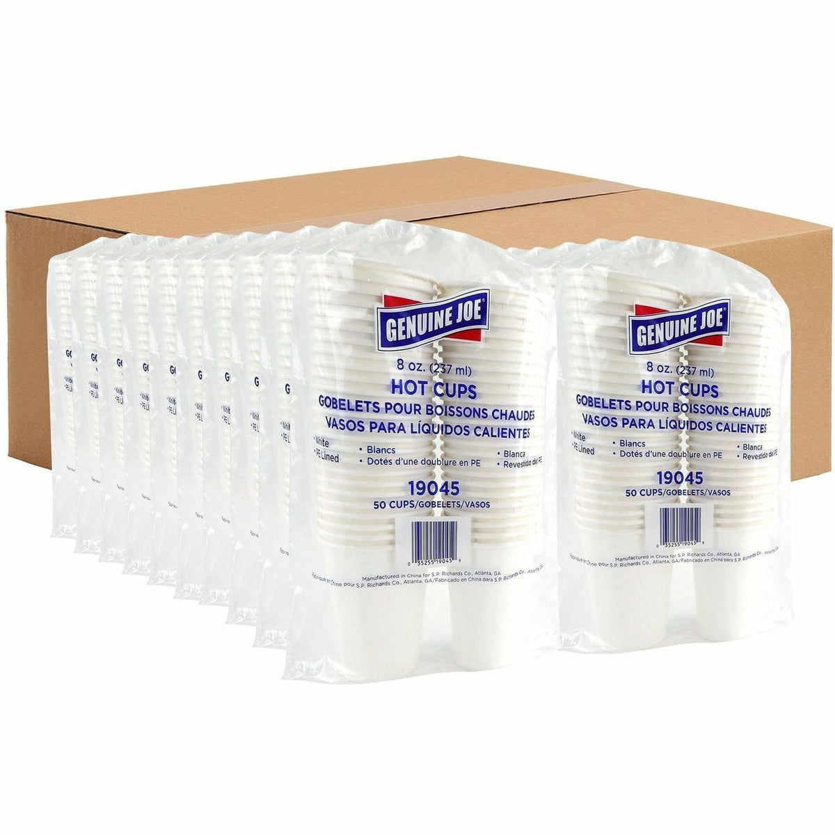 Genuine Joe 8 oz Disposable Hot Cups - 2000