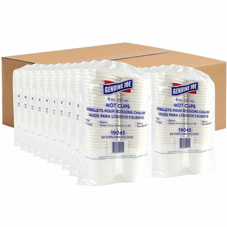 Genuine Joe 8 oz Disposable Hot Cups - 2000