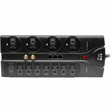 Tripp Lite series Protect It! Surge Suppressor - NEMA 5-15P - 12 x NEMA 5-15R - 1800 VA - 2880 J - 120 V AC Input - 216 kA - Cable Modem/DSL/Fax/Phone, Coaxial Cable Line, Ethernet, Telecommunication - 8 ft