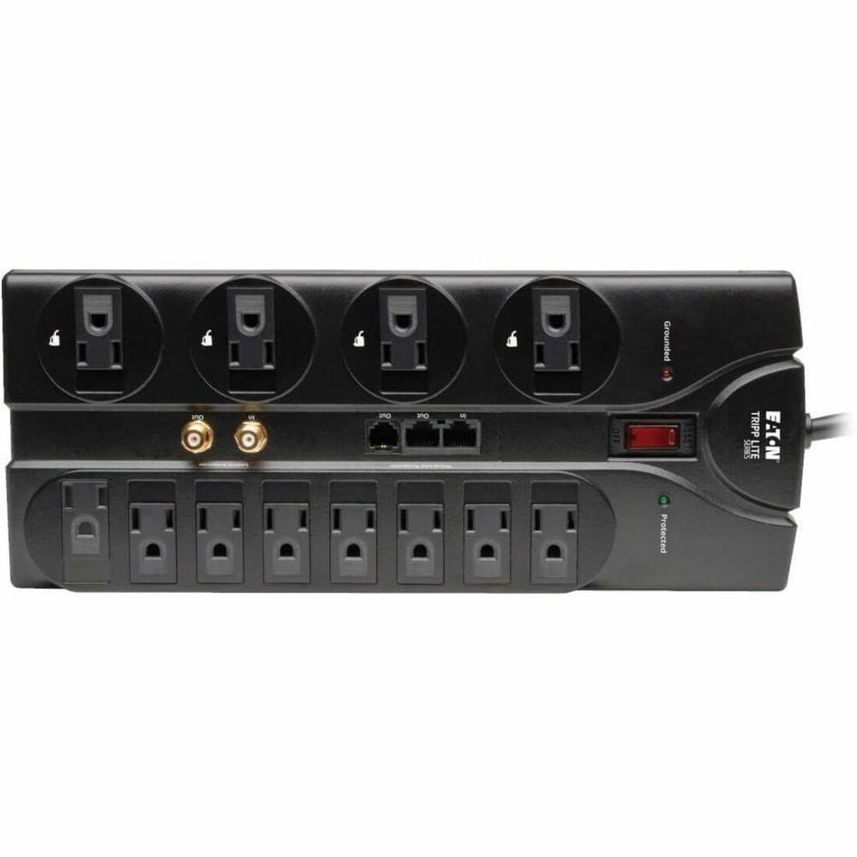 Tripp Lite series Protect It! Surge Suppressor - NEMA 5-15P - 12 x NEMA 5-15R - 1800 VA - 2880 J - 120 V AC Input - 216 kA - Cable Modem/DSL/Fax/Phone, Coaxial Cable Line, Ethernet, Telecommunication - 8 ft