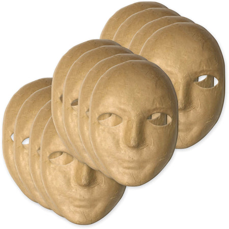 Creativity Street Paper Mache Masks - Natural Decoration Set