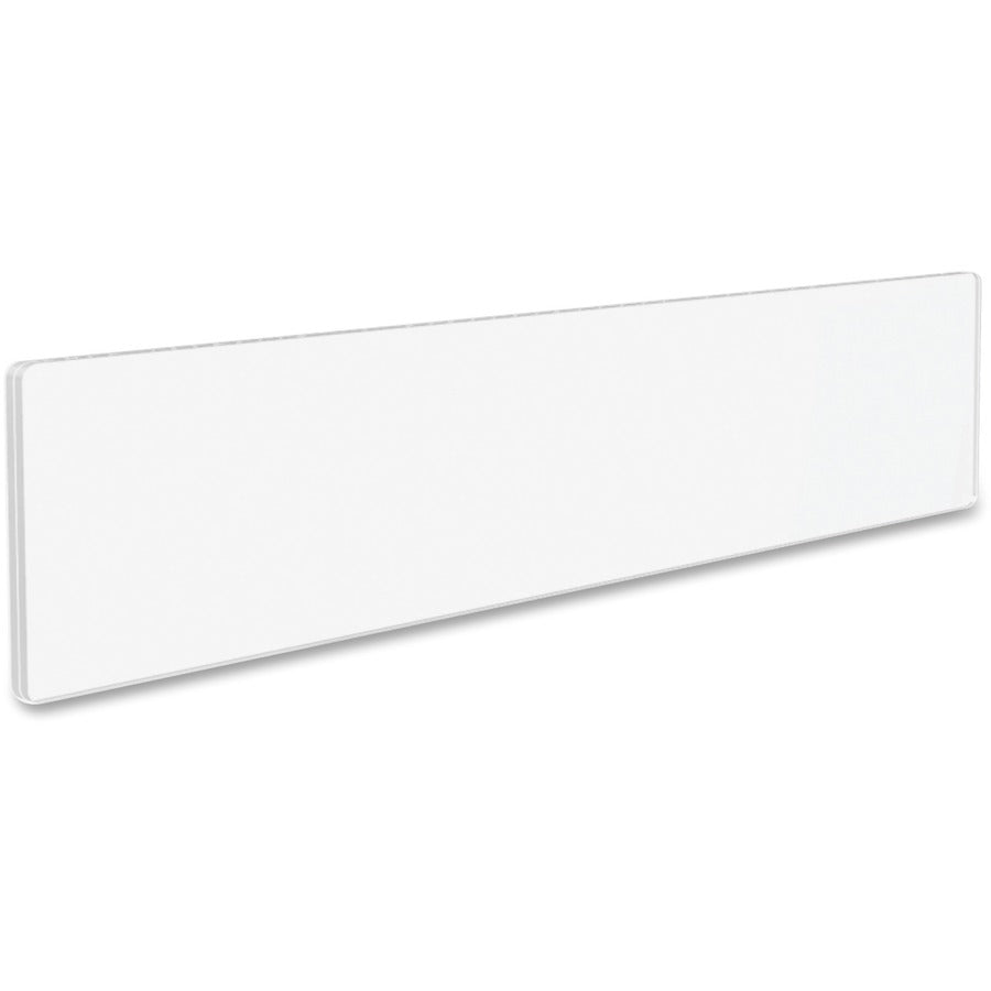 Deflecto Cubicle Nameplate Sign Holder - 8.5" Width x 2" Height - Rectangular Shape - Wall Mountable - Insertable, Magnetic - Plastic - Clear - 1 Each