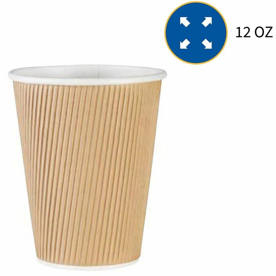 Genuine Joe 12 oz Rippled Hot Cups - Alternate-Image9