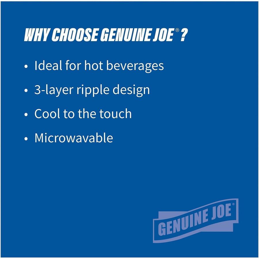 Genuine Joe 12 oz Rippled Hot Cups - Alternate-Image8