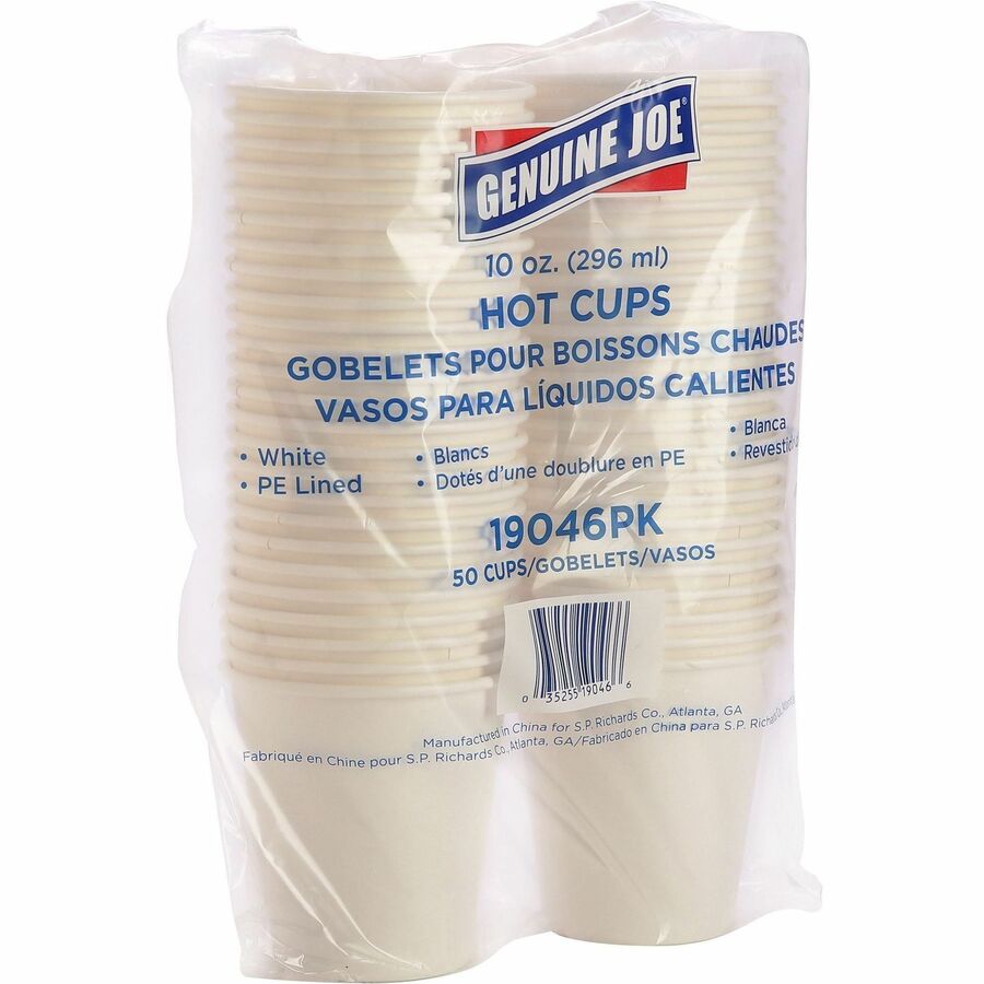 Genuine Joe 10 oz Disposable Hot Cups - Right