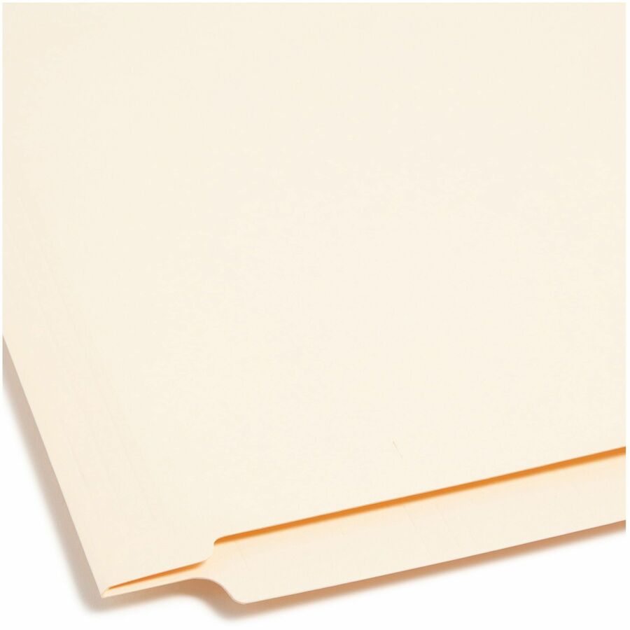 Smead TUFF Straight Tab Cut Letter Recycled End Tab File Folder - 8 1/2" x 11" - 3/4" Expansion - 2 x 2B Fastener(s) - 2" for Folder - 11 pt. - 2 Plys - Poly - Manila - Laminated, Reinforced Tab, Durable - 10% Recycled - 50 / Box