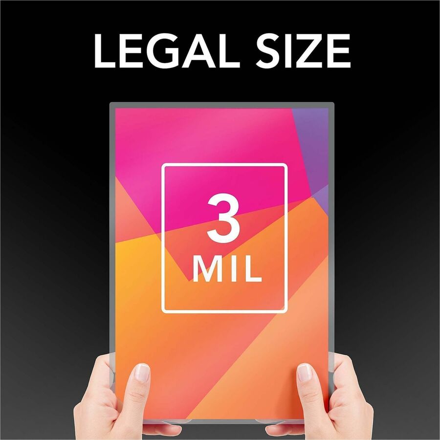 GBC HeatSeal UltraClear Thermal Laminating Pouches - Sheet Size Supported: Legal 8.50" Width x 14" Length - Laminating Pouch/Sheet Size: 3 mil Thickness - Glossy - Wear Resistant, Tear Resistant - Clear - 100 / Pack