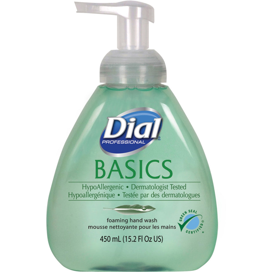 Dial Basics HypoAllergenic Foam Hand Soap - Fresh Scent - 15.20 fl oz - Pump Bottle Dispenser - Hand - Green - 1 Each