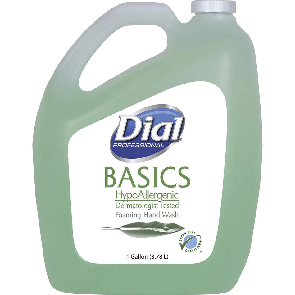 Dial Basics HypoAllergenic Foam Hand Soap - Floral Scent - 1 gal - Hand - Light Green - 1 Each