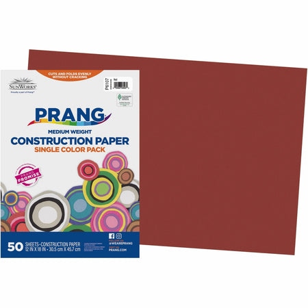 Prang Construction Paper - Craft - 18" Width x 12" Length - Red - 50 / Pack