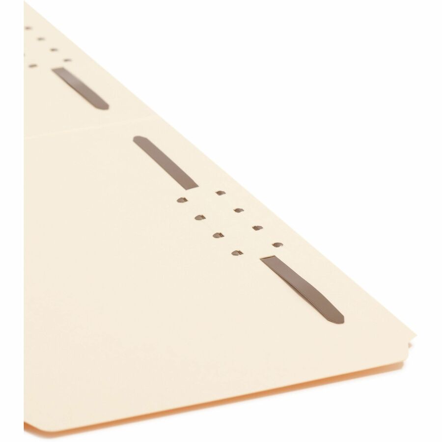 Smead 1/3 Tab Cut Legal Recycled Fastener Folder - 8 1/2" x 14" - 2 x 2K Fastener(s) - Top Tab Location - Assorted Tab Position - 18 pt. - 1 Plys - Manila - 10% Paper Recycled - 50 / Box