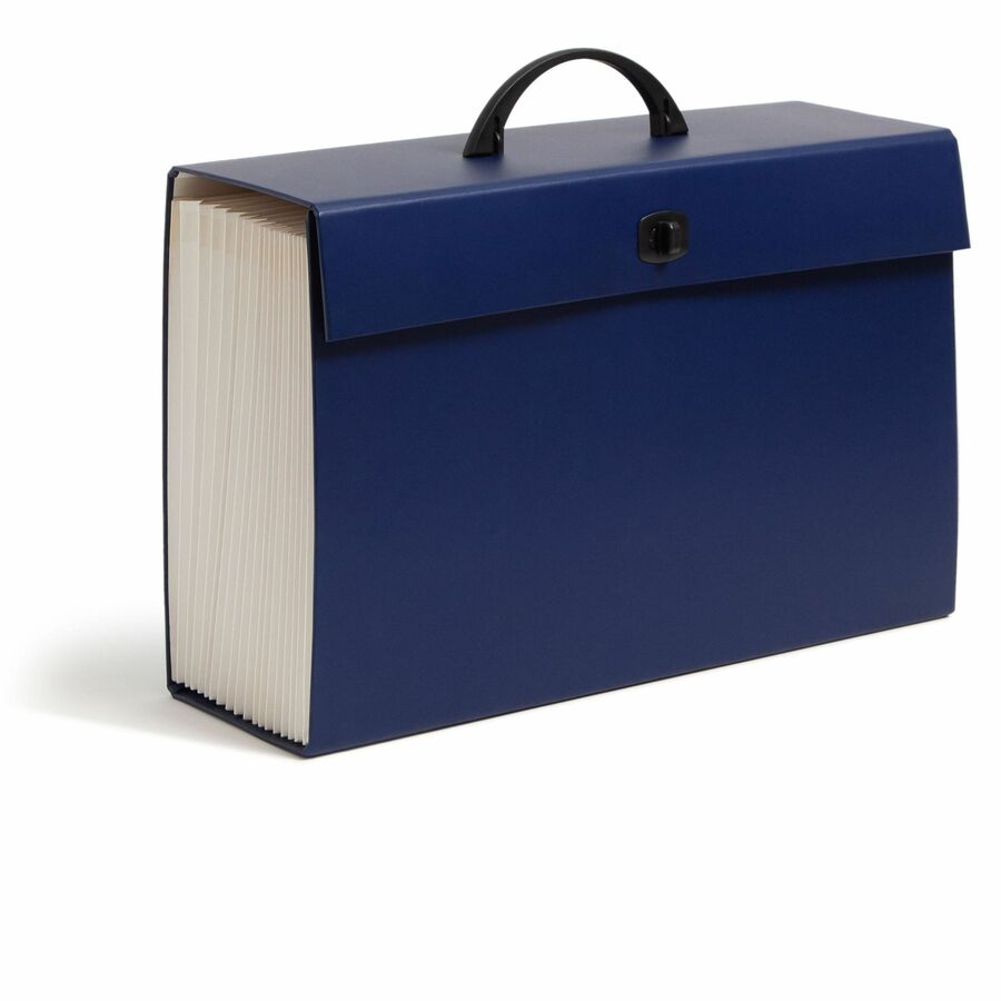 Smead Legal Recycled Expanding File - 8 1/2" x 14" - 19 Pocket(s) - Blue, Green - 15% Paper Recycled - 1 Each