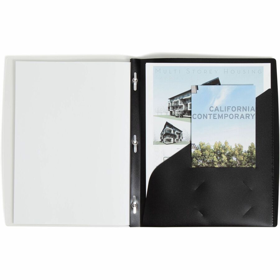 Smead Letter Report Cover - 8 1/2" x 11" - Polypropylene - Black - 5 / Pack