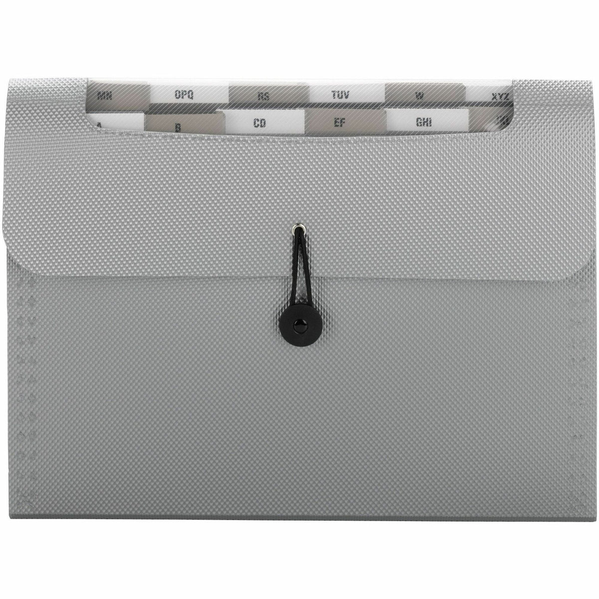 Smead Letter Expanding File - 8 1/2" x 11" - 12 Pocket(s) - Assorted Tab Position - 12 Divider(s) - Polypropylene - Silver - 12 / Carton