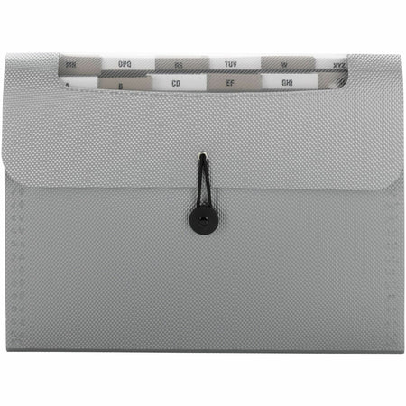 Smead Letter Expanding File - 8 1/2" x 11" - 12 Pocket(s) - Assorted Tab Position - 12 Divider(s) - Polypropylene - Silver - 12 / Carton