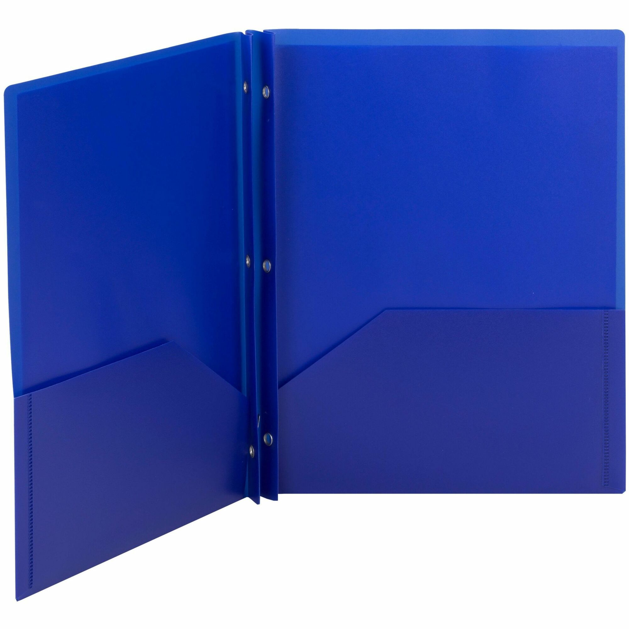 Smead Letter Pocket Folder - 8 1/2" x 11" - 50 Sheets Capacity - 2 Pocket(s) - Polypropylene - Blue - 25 / Box