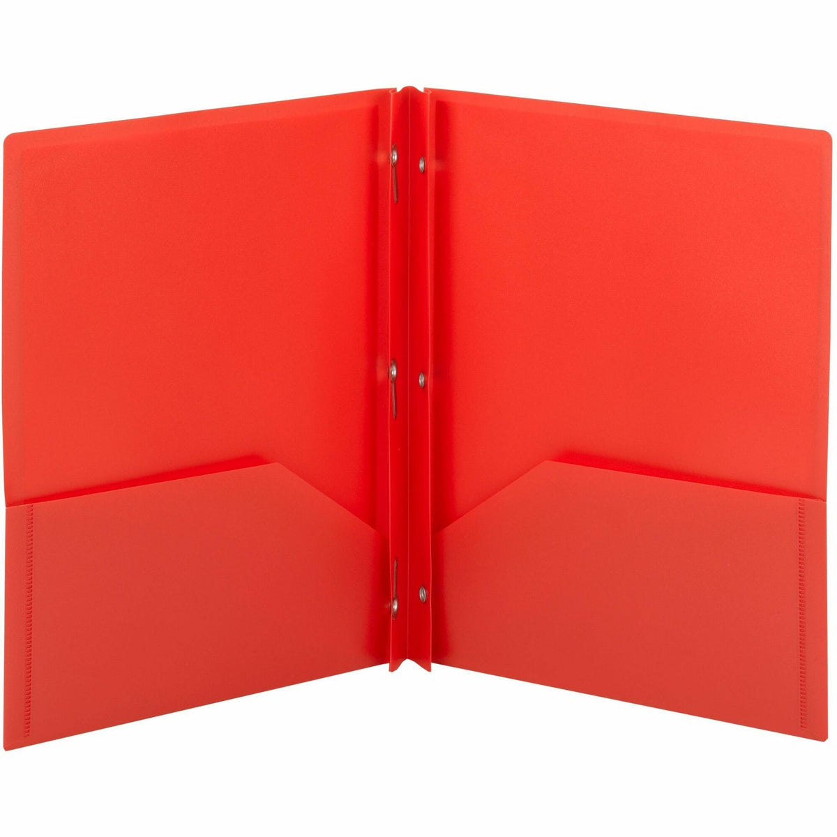 Smead Letter Pocket Folder: Red Polypropylene 80 Sheets 2 Pockets - Folders