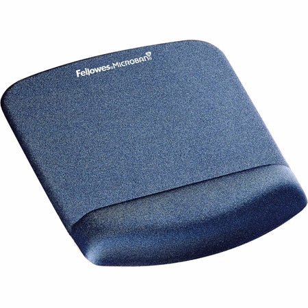 Fellowes PlushTouch Microban Mouse Pad Wrist Rest - 1" Height x 7.25" Width x 9.38" Depth - Blue - Polyurethane - Tear Resistant, Wear Resistant, Skid Proof - 1 Each
