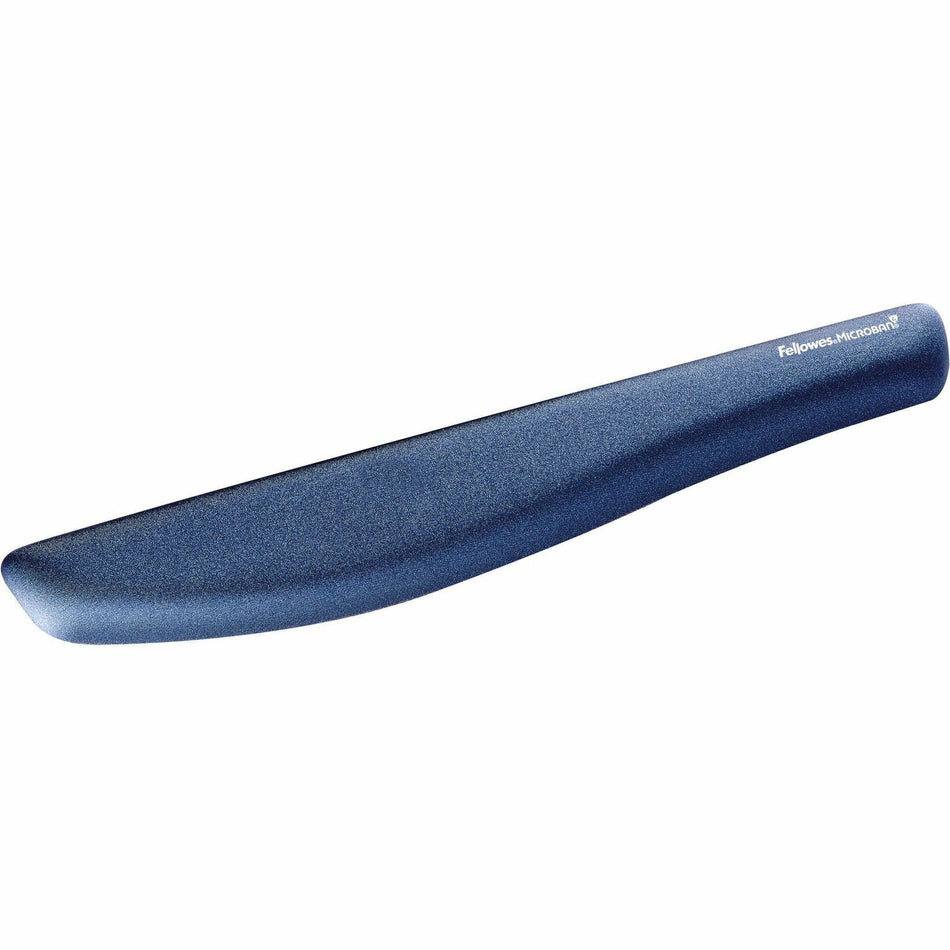 Fellowes PlushTouch Microban Keyboard Wrist Rest - 1" Height x 18.13" Width x 3.19" Depth - Blue - Foam - Wear Resistant, Tear Resistant, Skid Proof - 1 Each