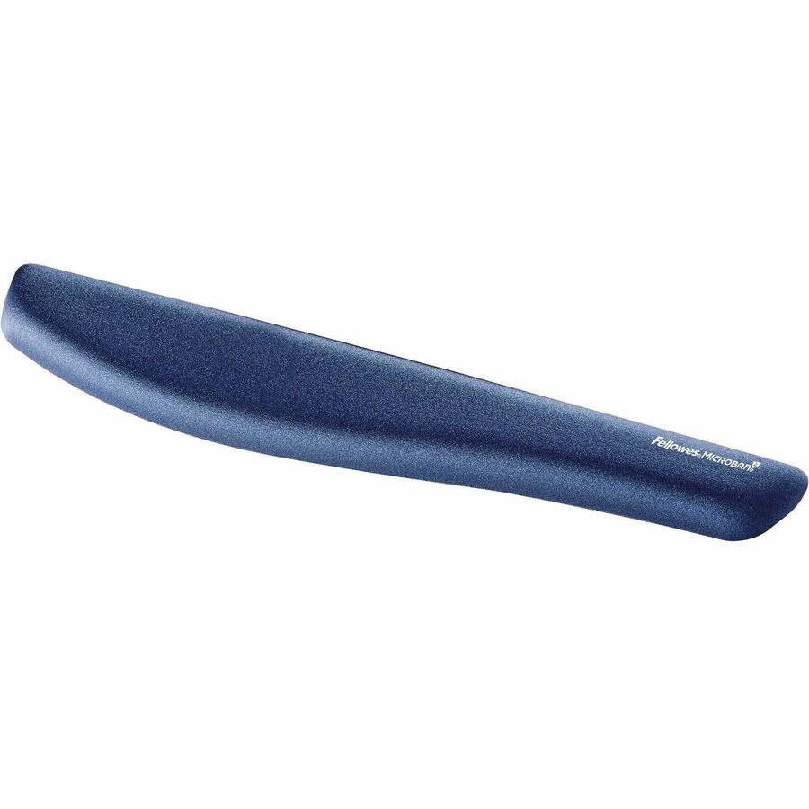 Fellowes PlushTouch Microban Keyboard Wrist Rest - 1" Height x 18.13" Width x 3.19" Depth - Blue - Foam - Wear Resistant, Tear Resistant, Skid Proof - 1 Each