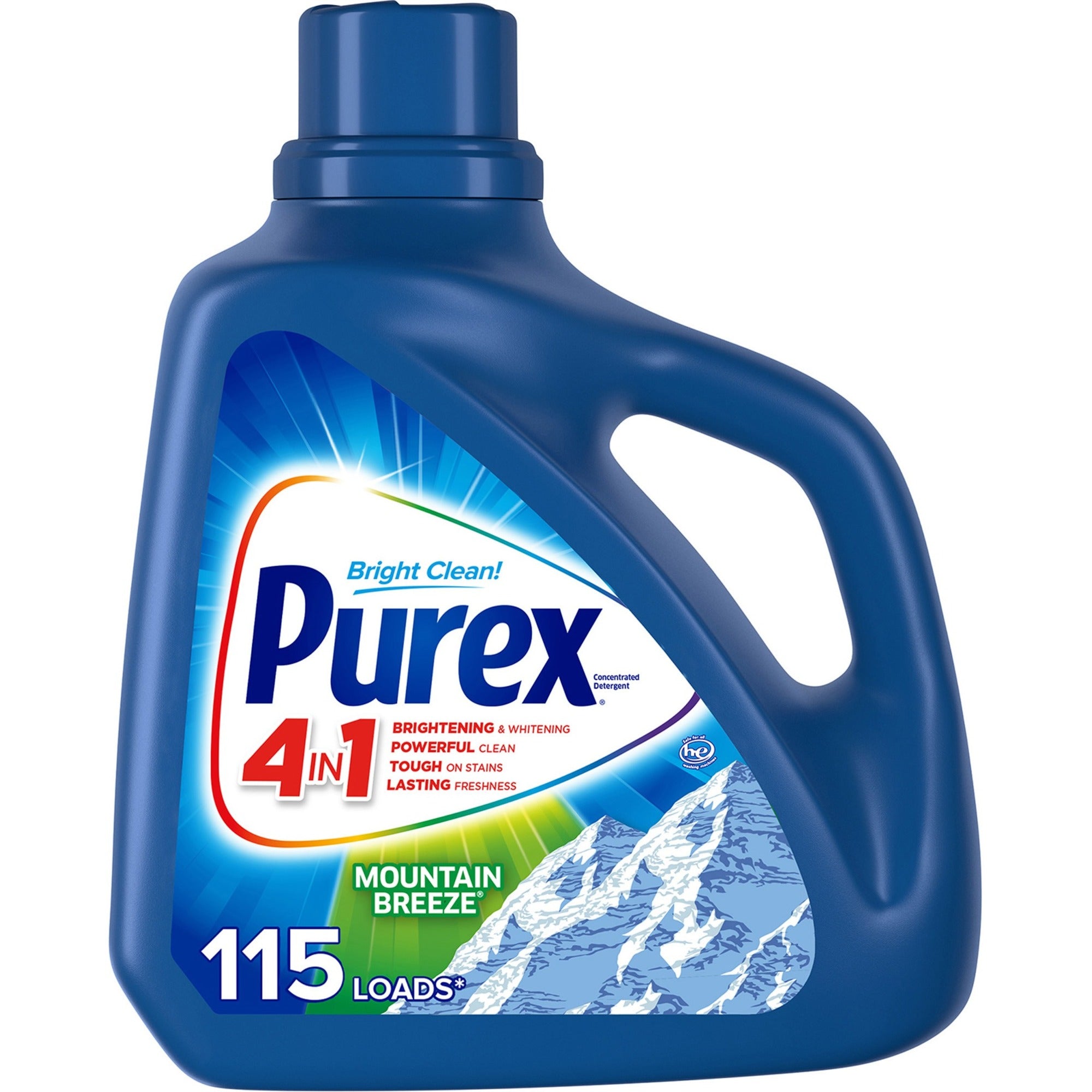 Purex Ultra Laundry Detergent - For Clothing - Concentrate - 149.8 fl oz (4.7 quart) - Mountain Breeze Scent - Recommended For: Dirt Remover, Stain Remover - Blue - 1 Bottle