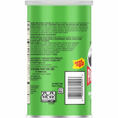Pringles Keebler Sour Cream & Onion Potato Crisps - Rear