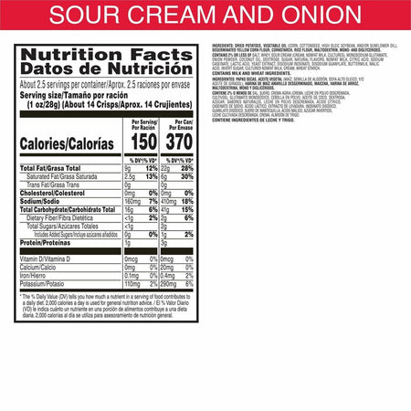 Pringles Keebler Sour Cream & Onion Potato Crisps - Alternate-Image7
