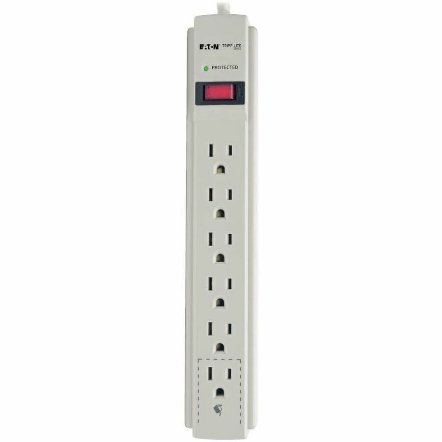 Tripp Lite series 6-Outlets, 8-Ft Cord, 990 Joule Strip, Flat Plug - Protect It! Surge Suppressor - 6 x NEMA 5-15R - 1875 VA - 990 J - 120 V AC, 125 V AC Input - 8 ft - Wall Mountable