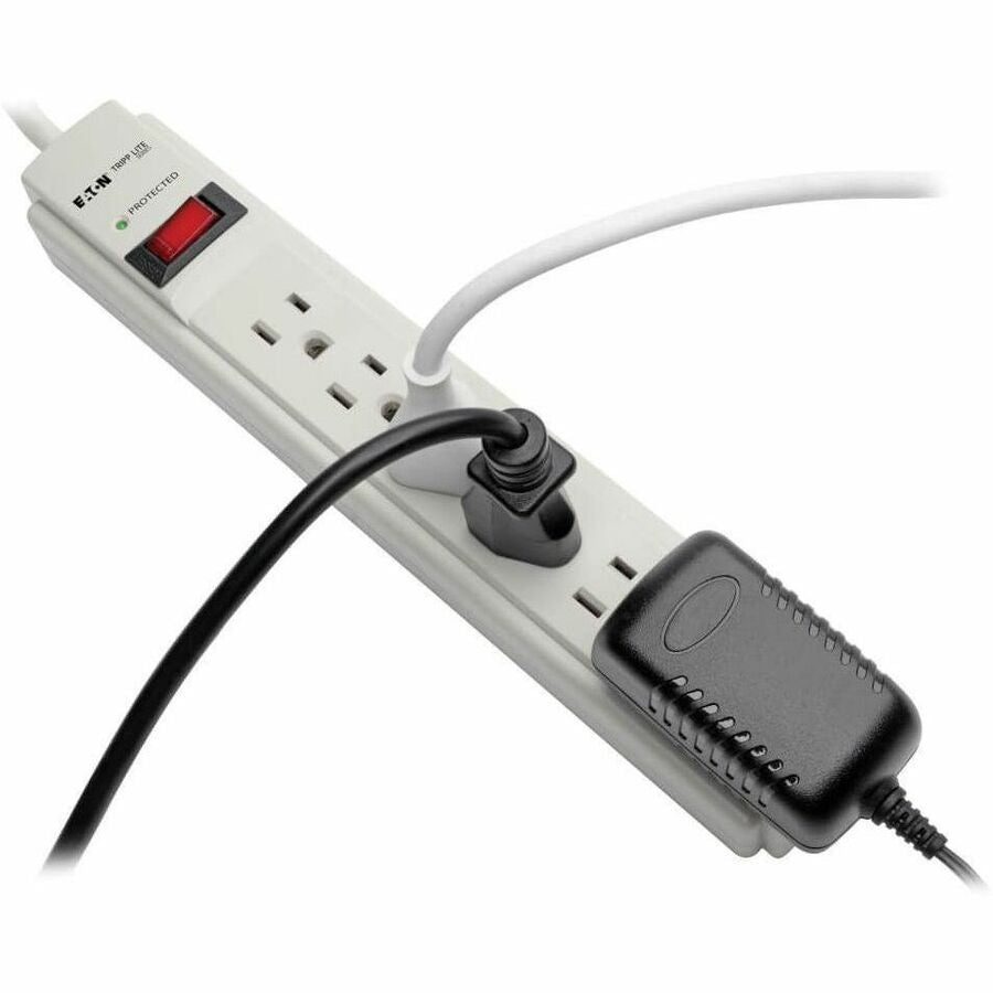 Tripp Lite series 6-Outlets, 8-Ft Cord, 990 Joule Strip, Flat Plug - Protect It! Surge Suppressor - 6 x NEMA 5-15R - 1875 VA - 990 J - 120 V AC, 125 V AC Input - 8 ft - Wall Mountable