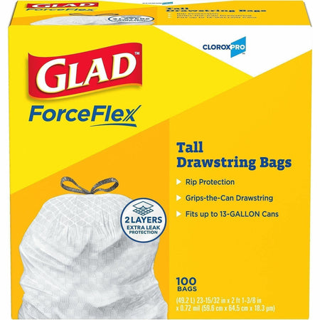 Glad ForceFlex Tall Kitchen Drawstring Trash Bags - 2000
