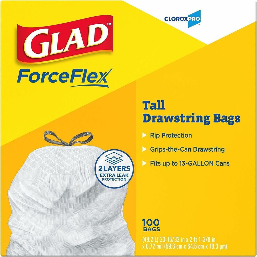 Glad ForceFlex Tall Kitchen Drawstring Trash Bags - Alternate-Image1
